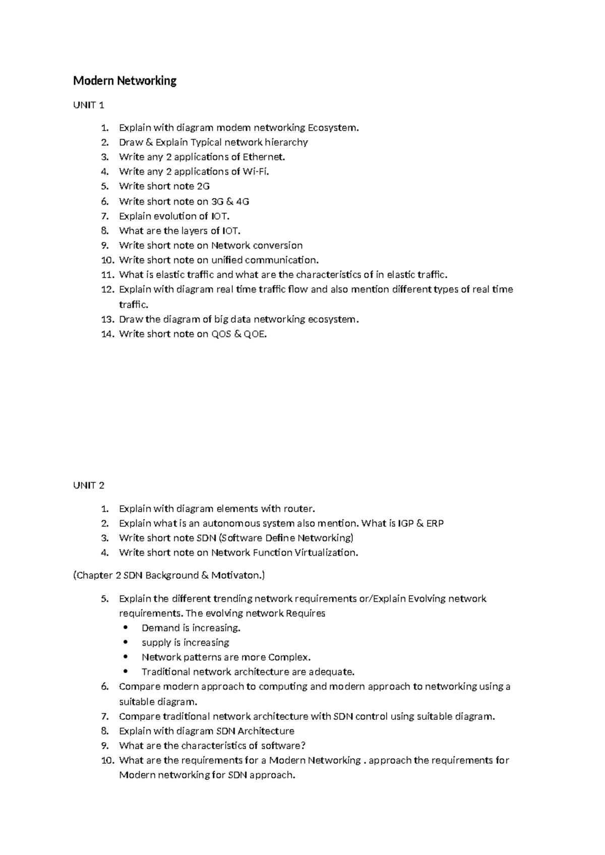 Morden networking practical manual 2024 - Modern Networking UNIT 1 ...