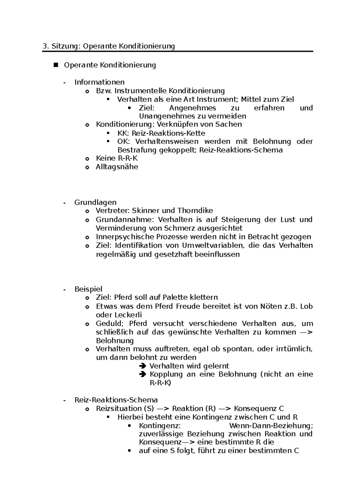 2. Operante Konditionierung- Vorlesung Zu Lermtheorien - Faktoren ...