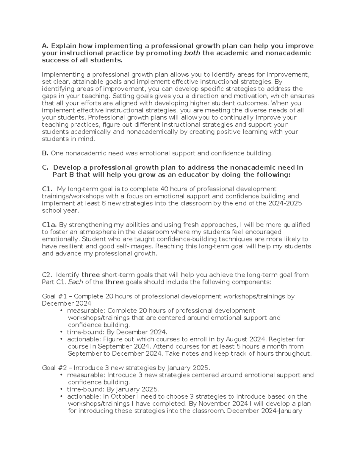 D629 - Task 2 - D629 Reflective Practitioner Task 2 - Passed - A ...