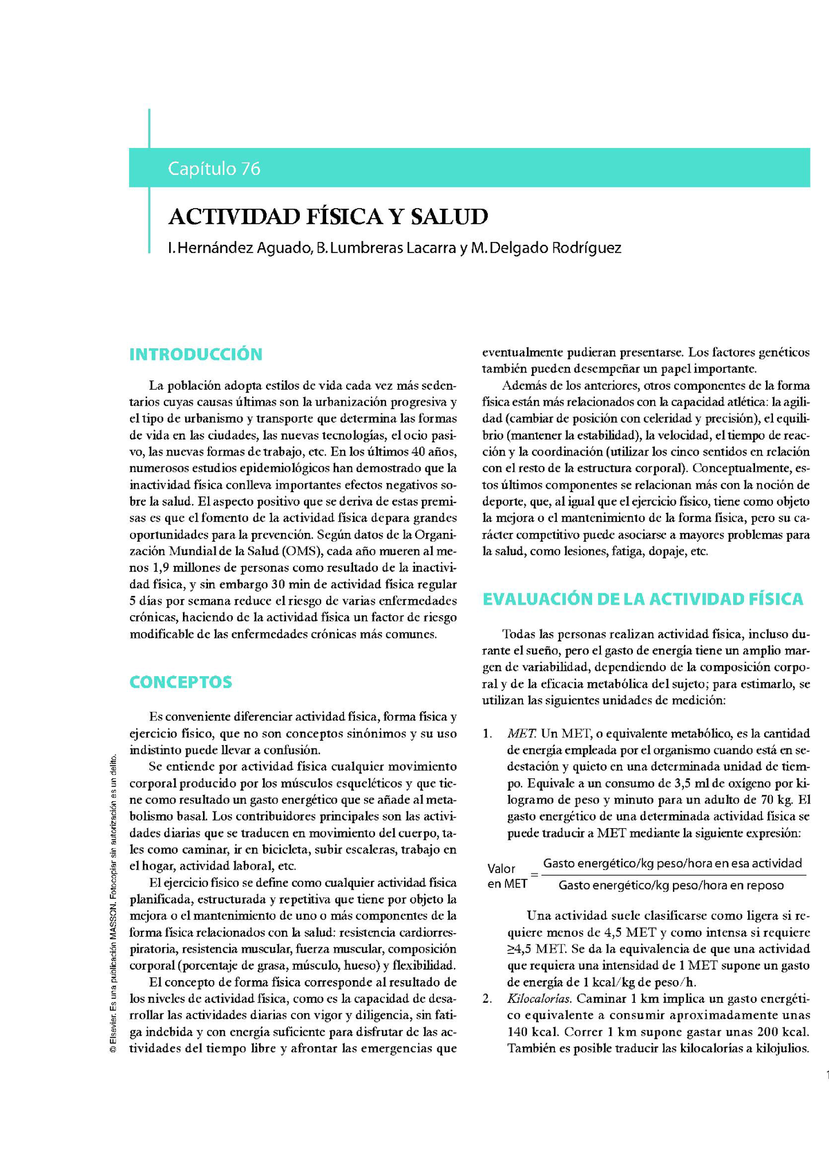 LECTURA SEMANA 3 - ACTIVIDAD FÍSICA Y SALUD - Estilos De Vida - Studocu