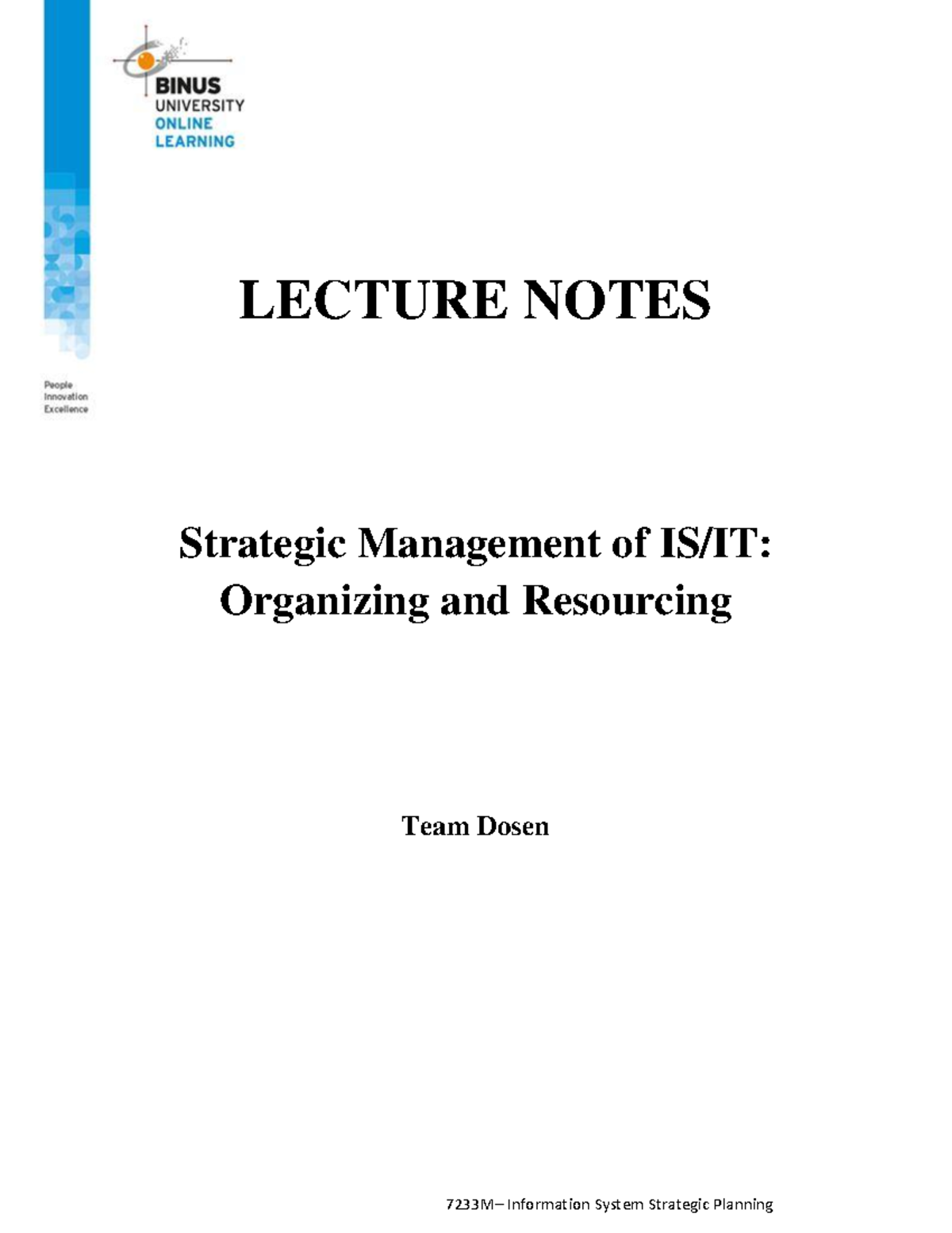 2017 0803145014 7233M - LN8 - R0 - LECTURE NOTES Strategic Management ...