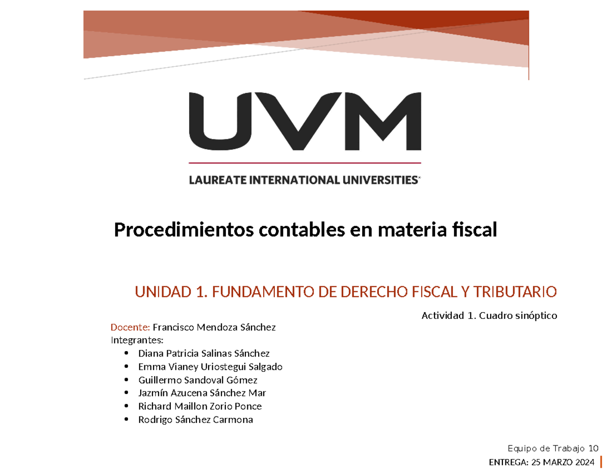 Fundamento Juridico Fiscal De La Contabilidad www.studocu.com