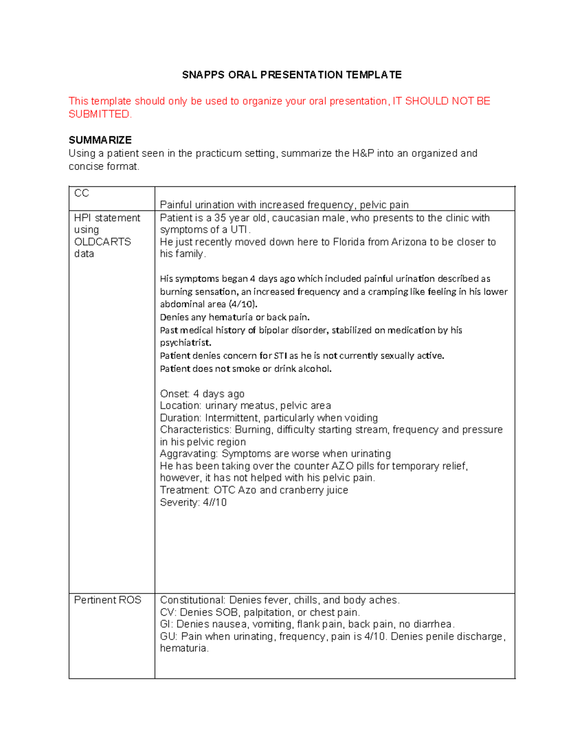 Snapps ORAL Presentation Template - SNAPPS ORAL PRESENTATION TEMPLATE ...
