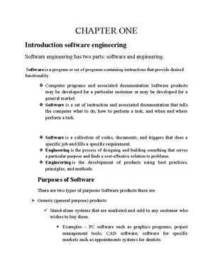 Chapter 8 - this is the shortest material for software engineering ...