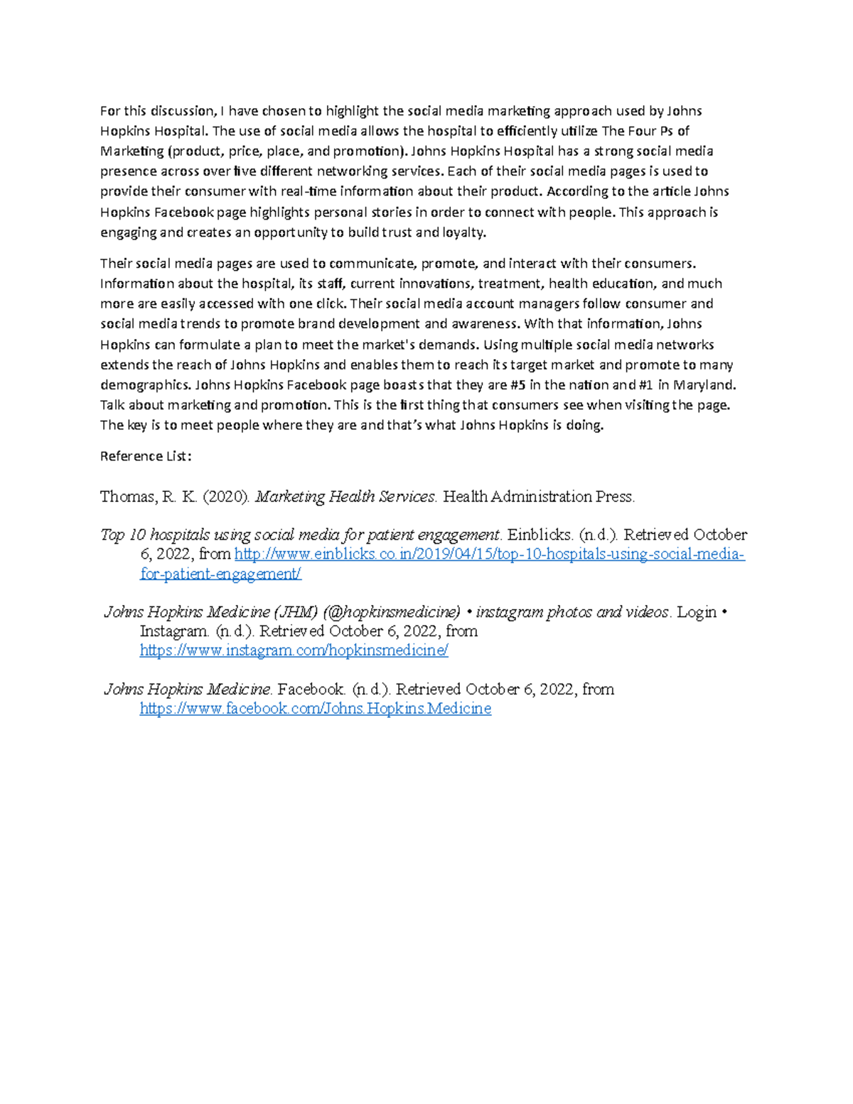 Discussion Mod 5 - For this discussion, I have chosen to highlight the ...