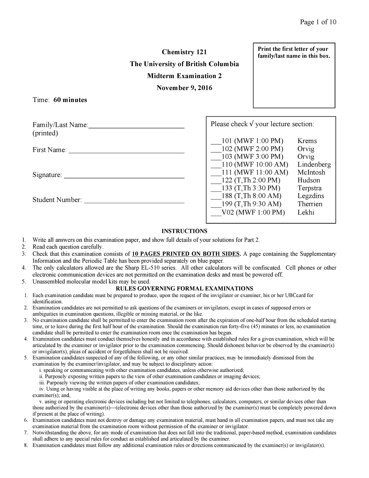 chem 121 practice exam