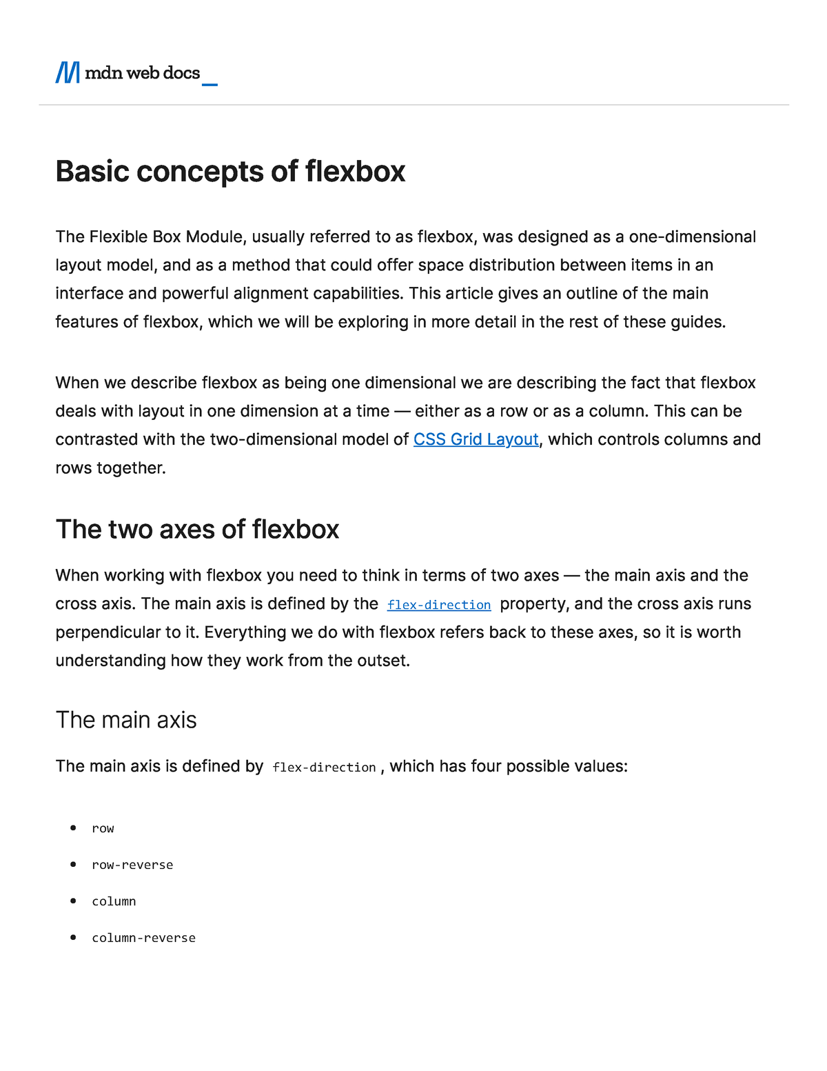 Basic concepts of flexbox - CSS: Cascading Style Sheets