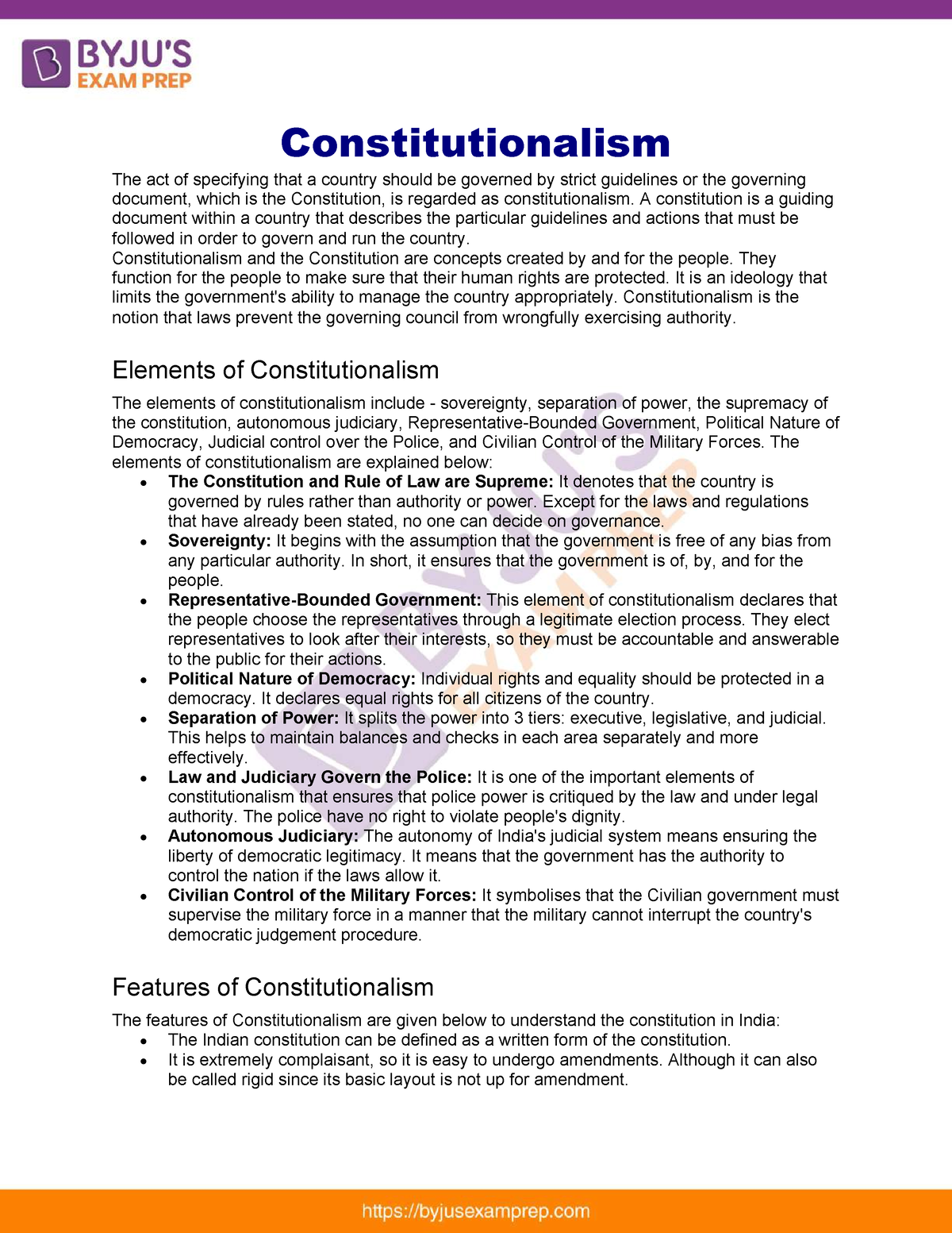 Constitutionalism Upsc Notes 18 - Constitutionalism The Act Of ...