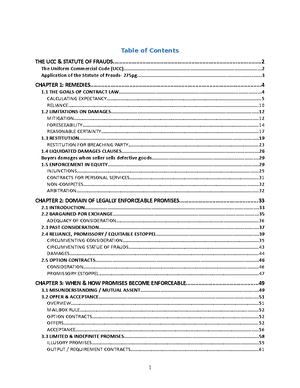 Contracts Outline Crane 4 - Contracts Outline Basics Is A Contract ...