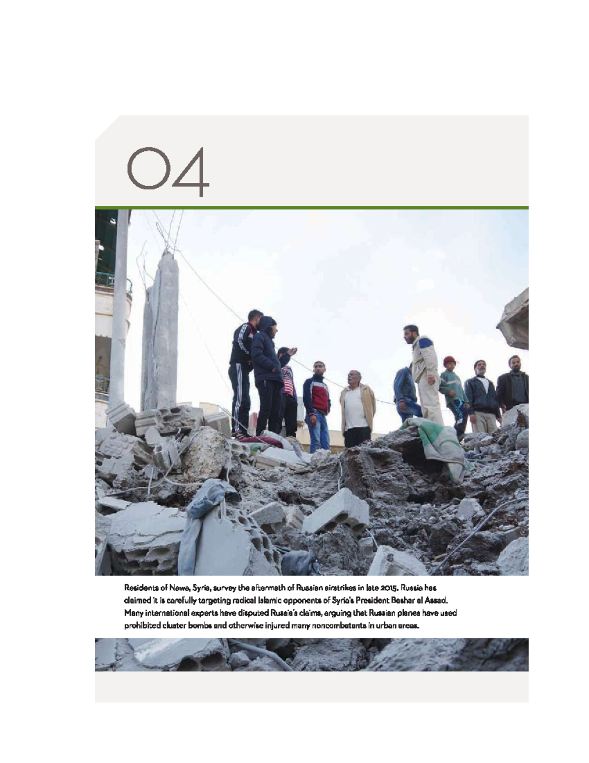 International system - hdjkas - 04 Residents of Nawa, Syria, survey the ...