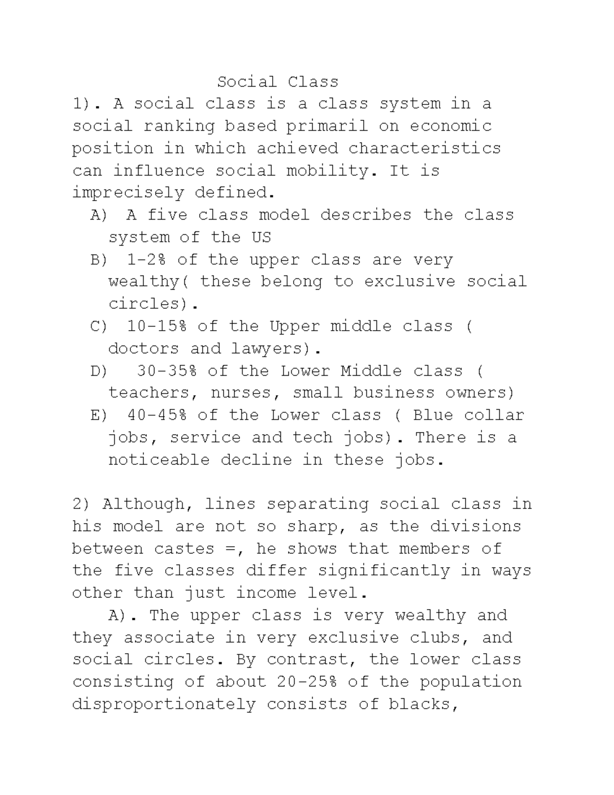 social-class-notes-social-class-1-a-social-class-is-a-class