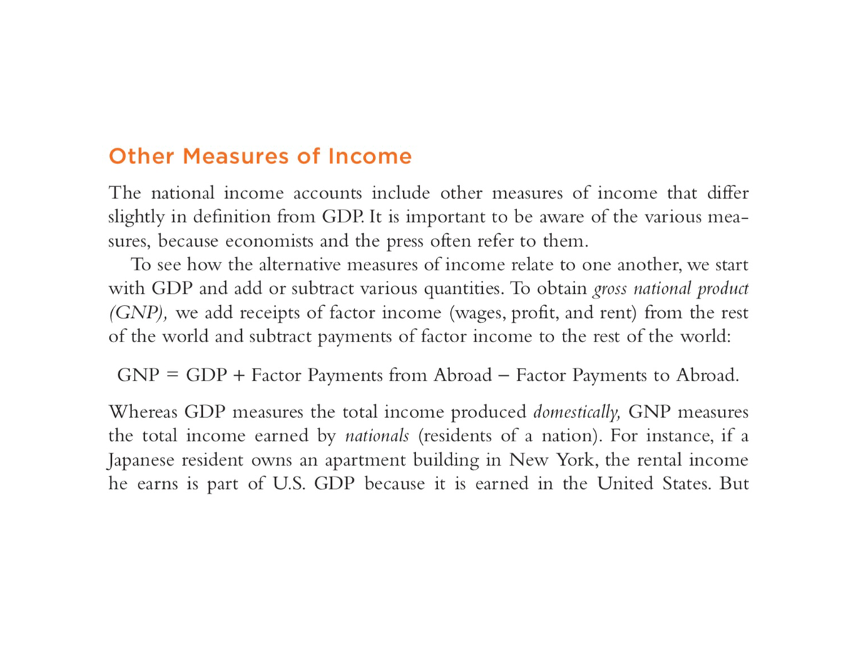 Measures Of Income - MACRO ECONOMICS - Studocu