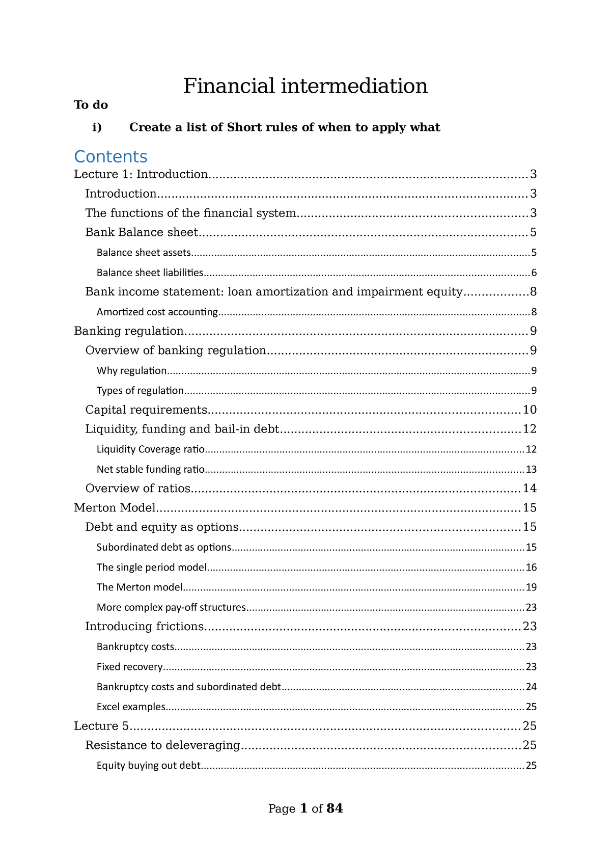 financial intermediation thesis