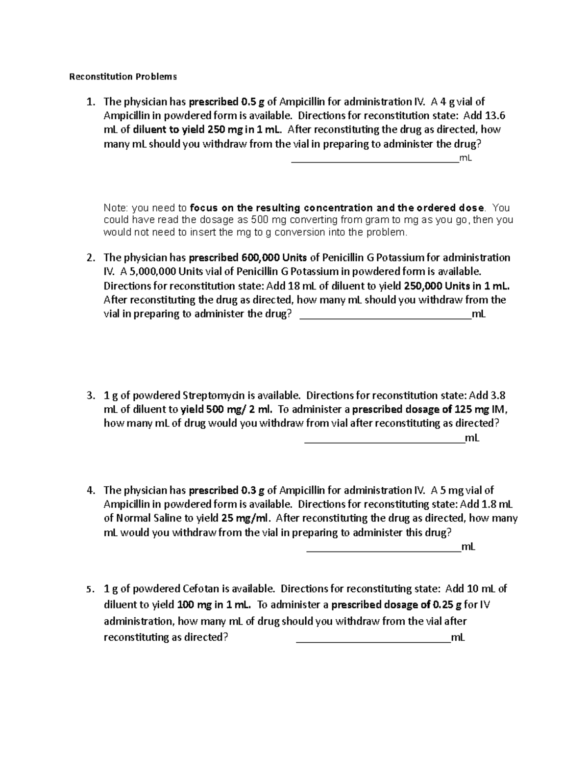 reconstitution-problems-a-4-g-vial-of-ampicillin-in-powdered-form-is