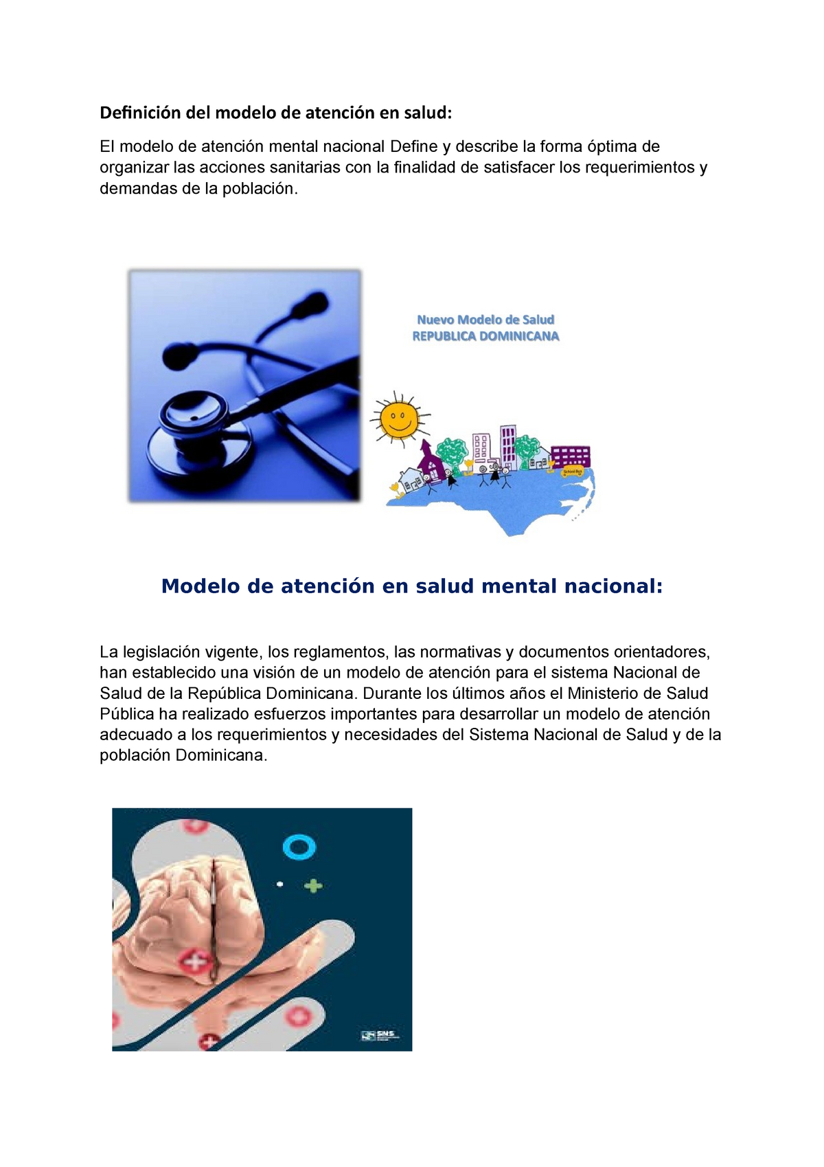 Exposicion salud y conducta humana. Tema 4 - Definición del modelo de  atención en salud: El modelo - Studocu