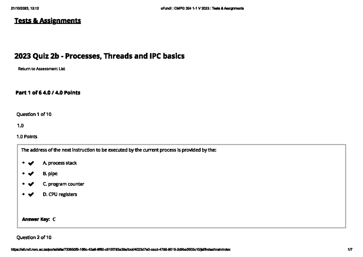 Quiz2b Part 1 Quiz 2 Cmpg324 Studocu Quiz2b Part 1 Quiz 2 Cmpg324 Studocu