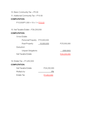 Buss TAX-910-2425 - Review Notes - How much is the percentage tax? a ...