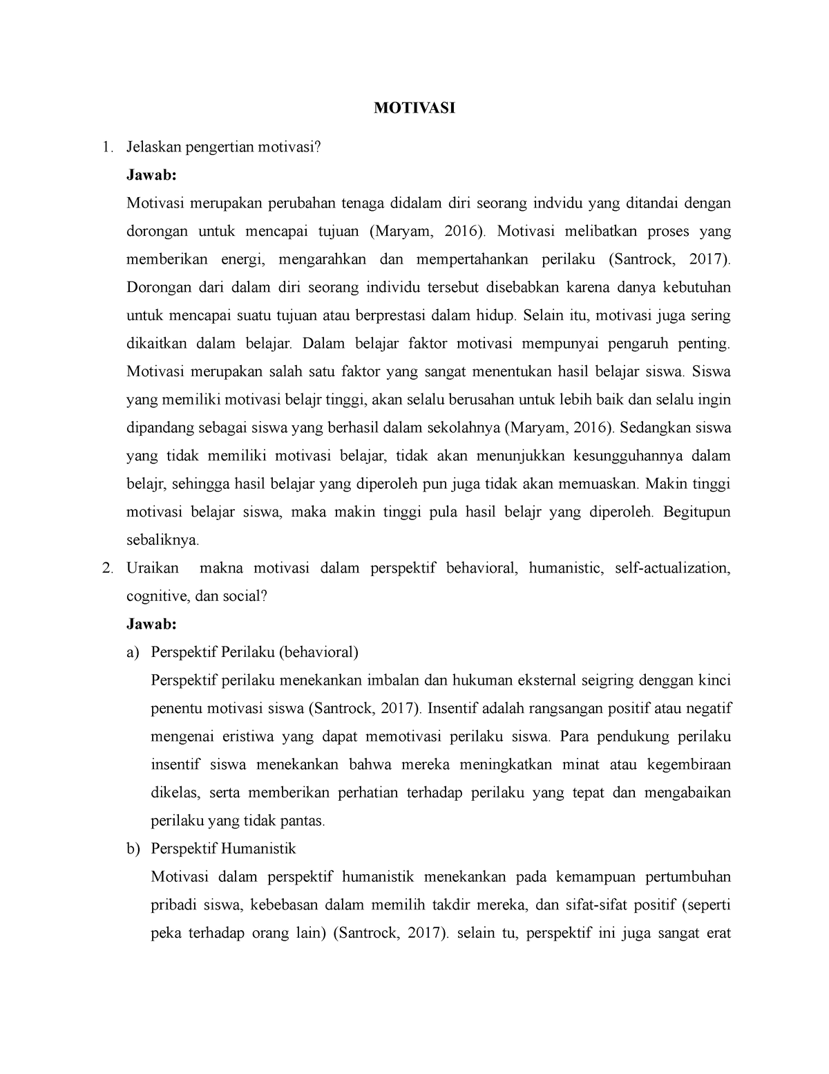 Motivation In Educational Psychology - MOTIVASI Jelaskan Pengertian Motivasi? Jawab: Motivasi ...