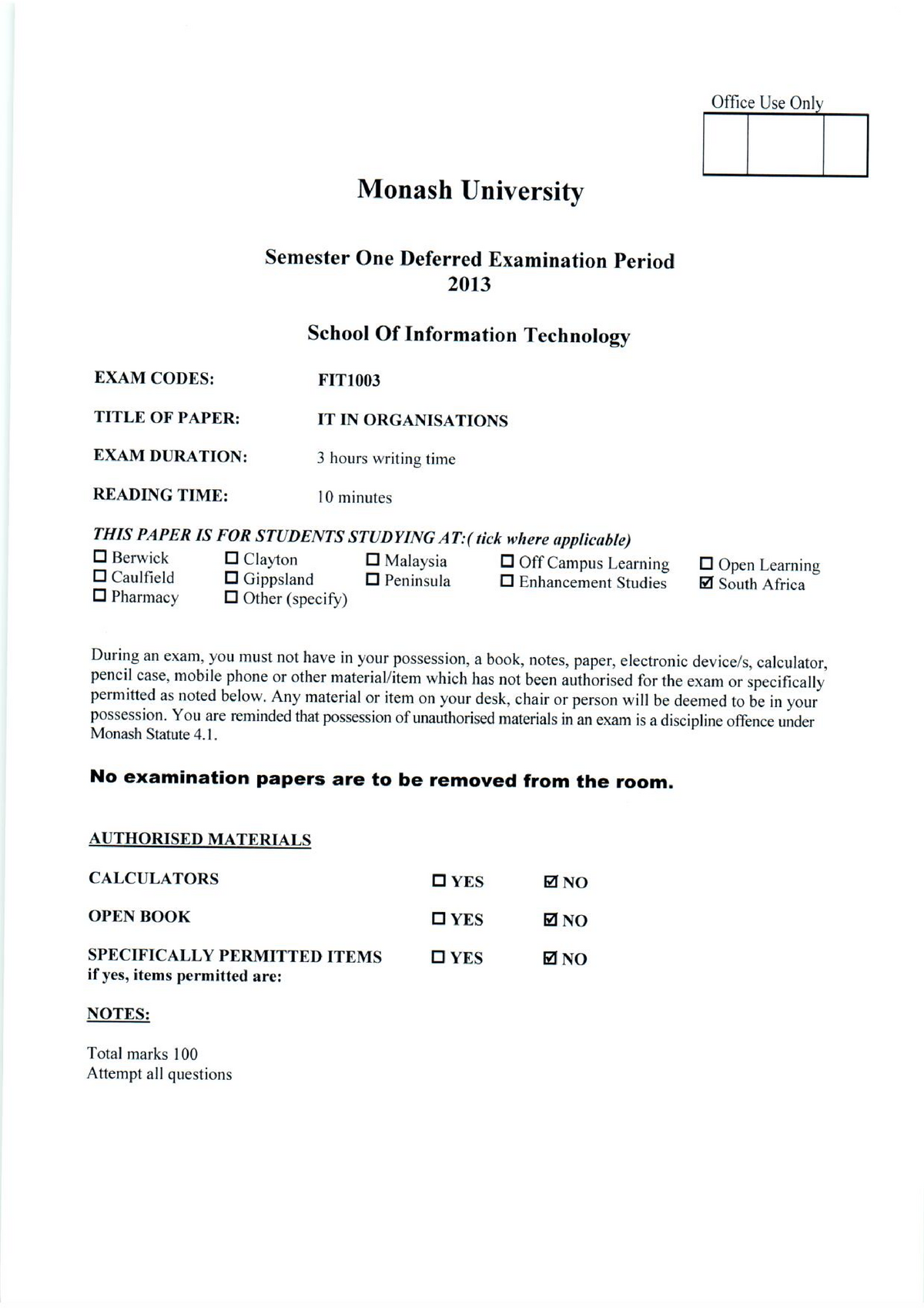 exam-2013-questions-of-ce-use-on-monash-university-semester-one