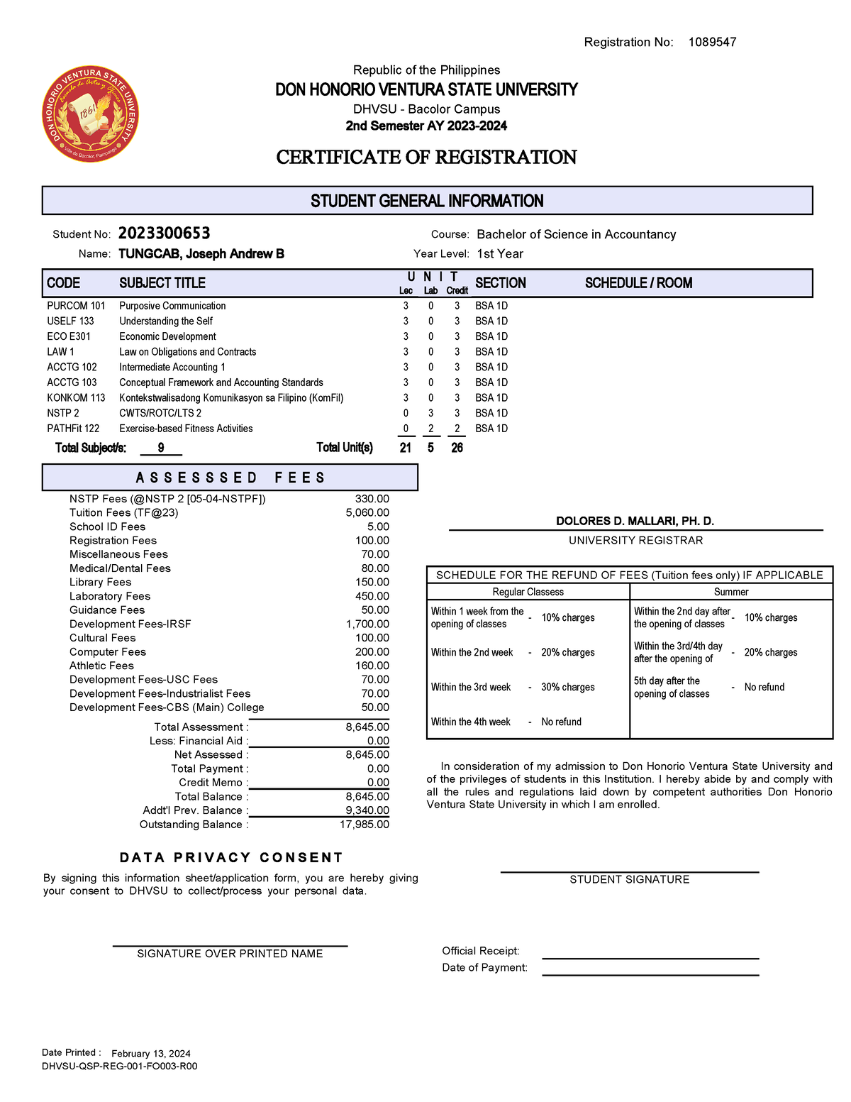 Inbound 7072452955093026395 - CERTIFICATE OF REGISTRATION DON HONORIO ...