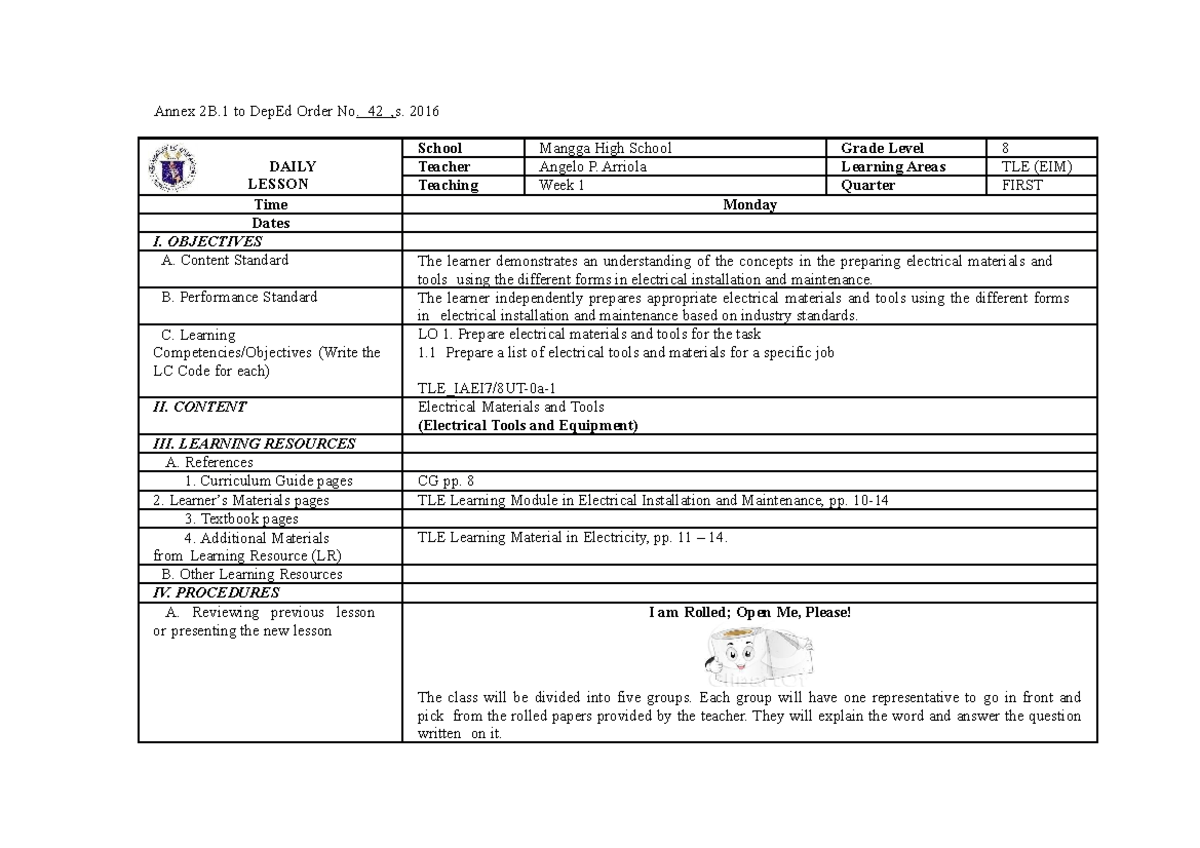 521703373 EIM Exploratory s DLL Lesson 1 LO1 LO2 Week 1 1 Eportfolio ...