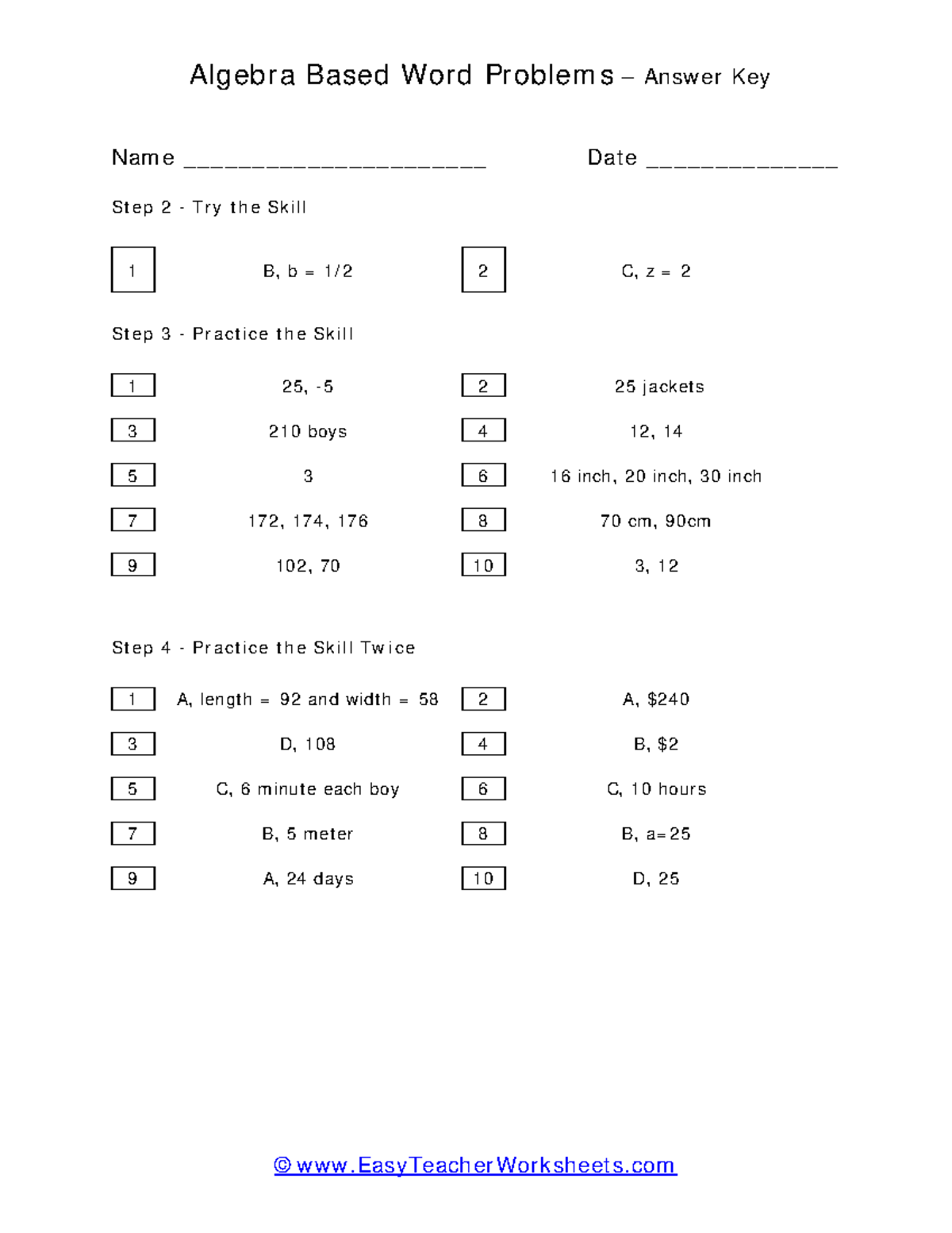 Alprobs-key - Math KOREAN korea japan - Algebra Based Word Problems ...