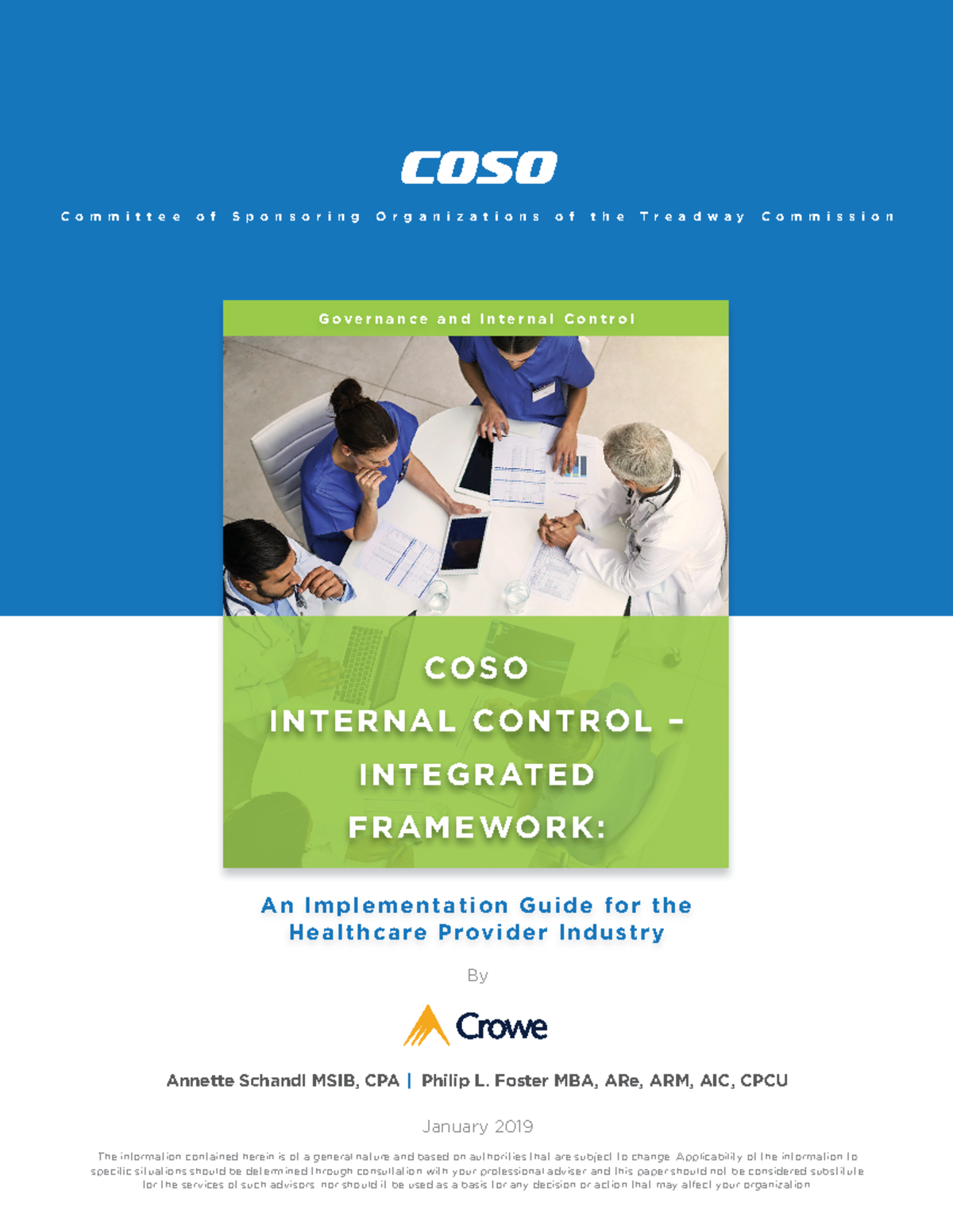 Coso crowe coso internal control integrated framework - Committee of ...