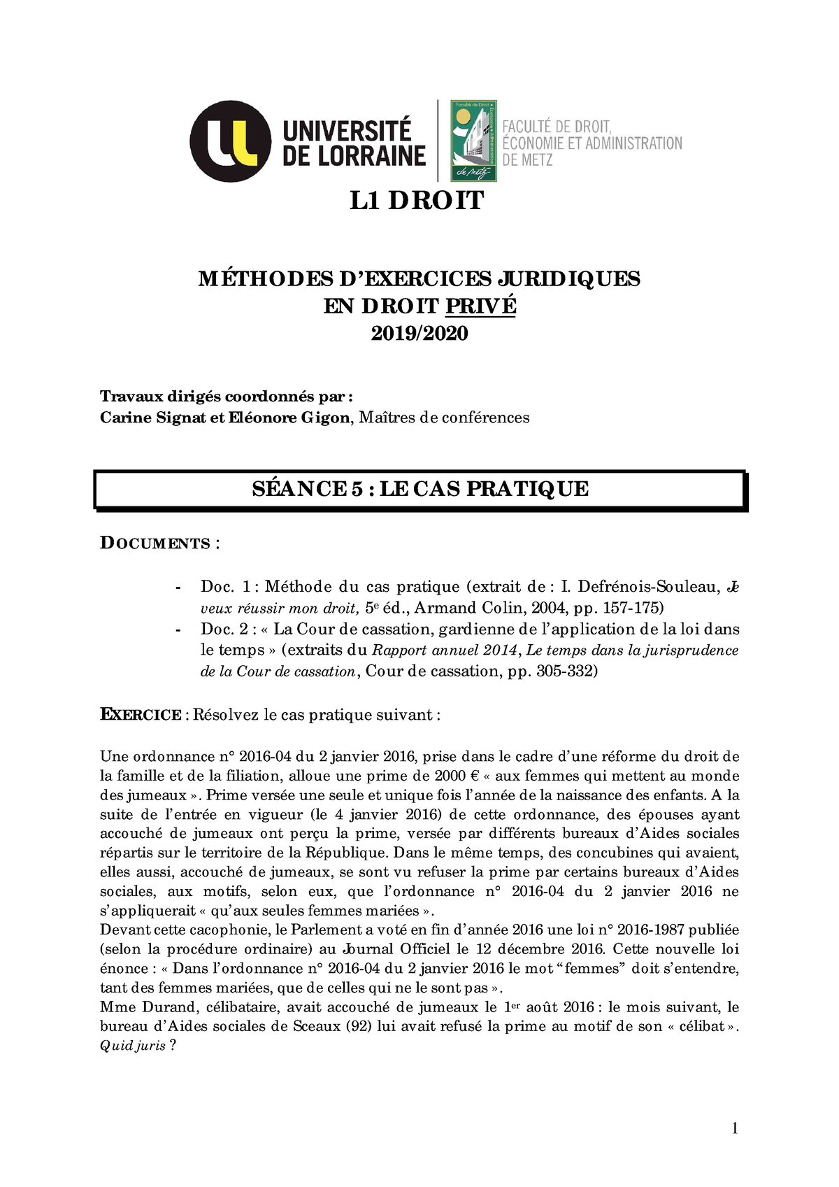 Fiche Droit Priv Le Cas Pratique L Droit M Thodes Dexercices