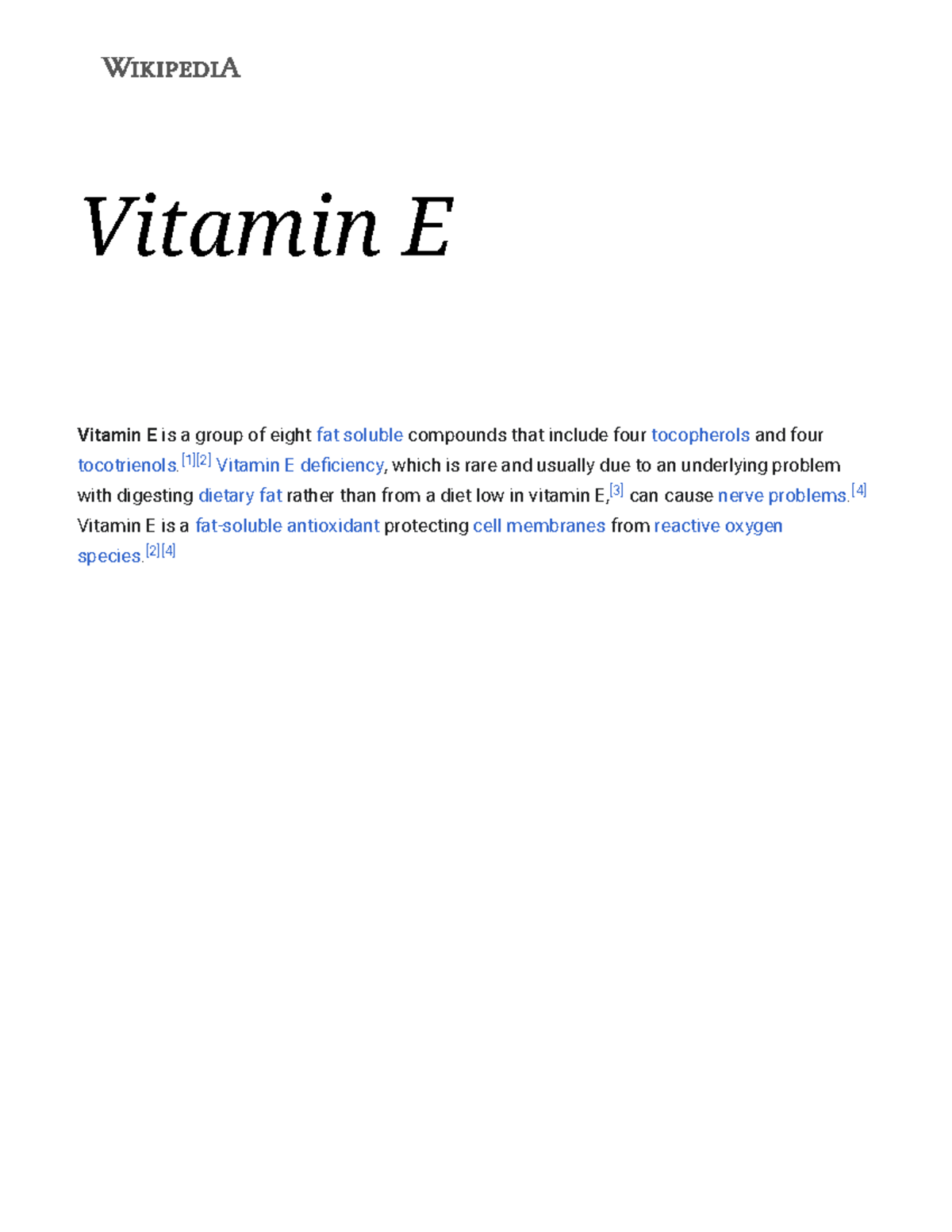Vitamin E pharmaceutics Vitamin E Vitamin E is a group of eight fat