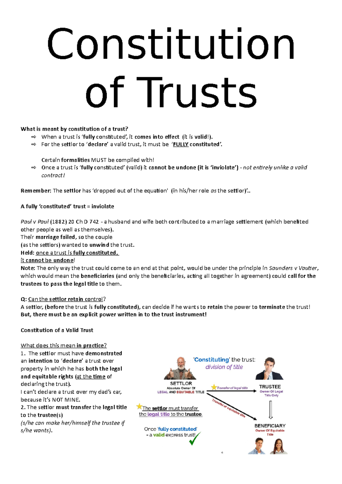 Equity and Trusts Lecture 3 - Winchester - Studocu