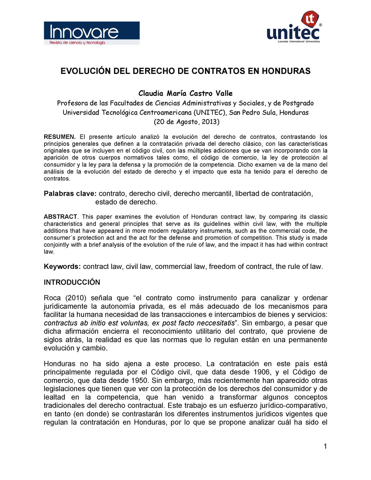 229 Evolucion Del Derecho De Contratos En Honduras EvoluciÓn Del Derecho De Contratos En 9953