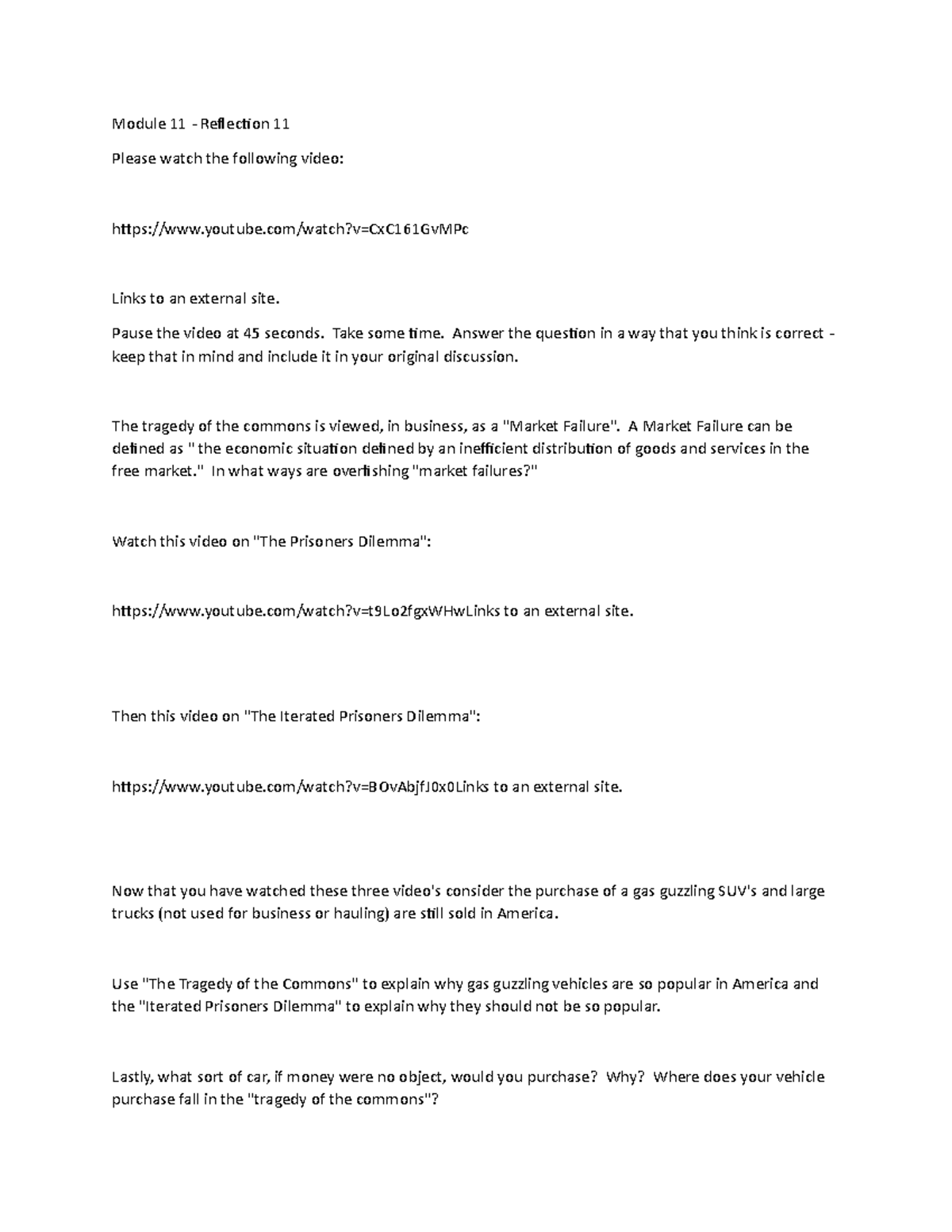 Module 11 Reflection 11 Module 11 Reflection 11 Please Watch The