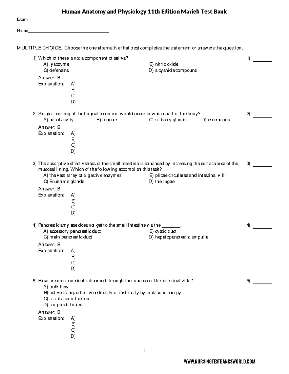 Chapter 23 - Notes - Exam Name ...