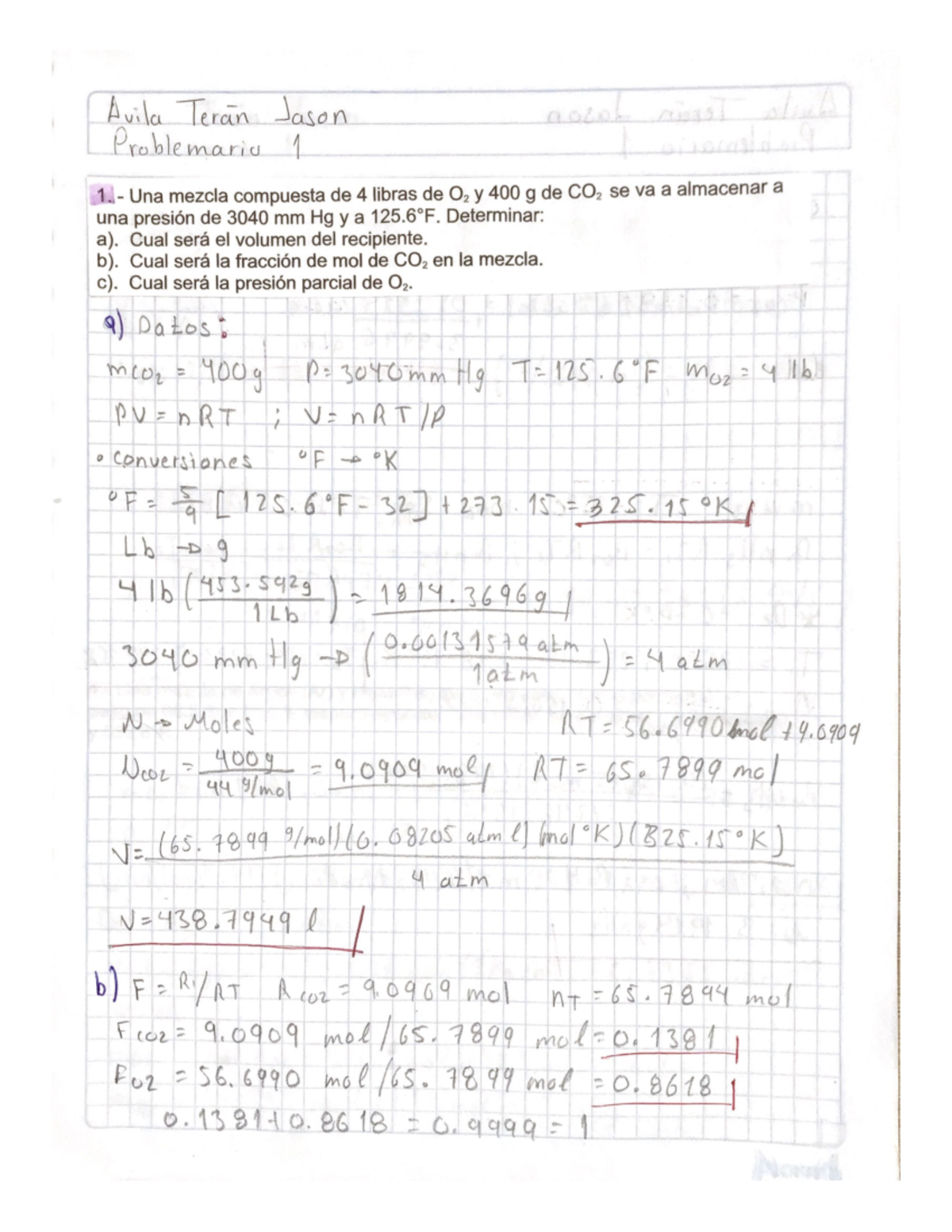 ejericios de quimica aplicada primera u - Avila Teran Jason Problemaria ...