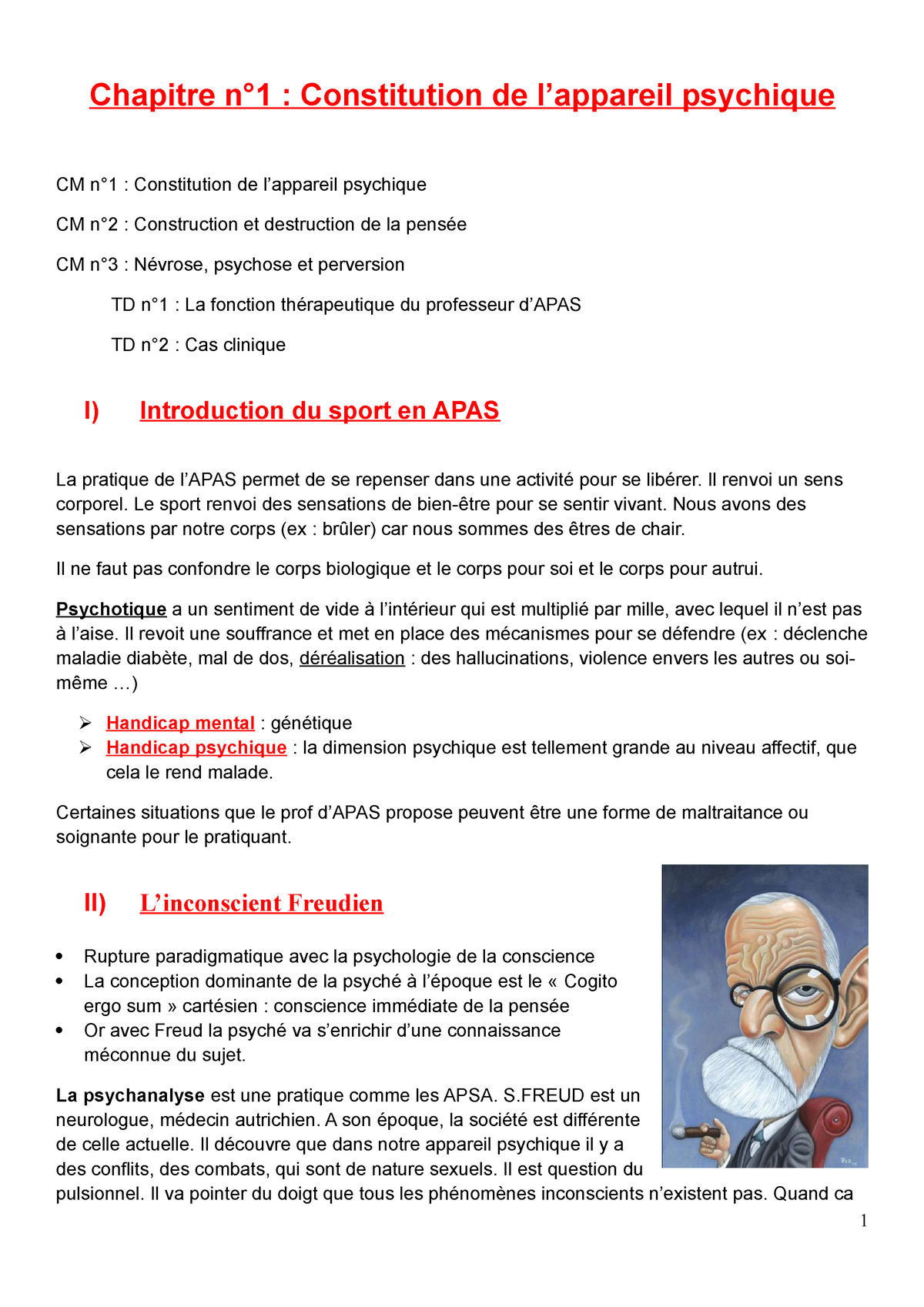 Chapitre N°1 - Constitution De L’appareil Psychique - Il Renvoi Un Sens ...