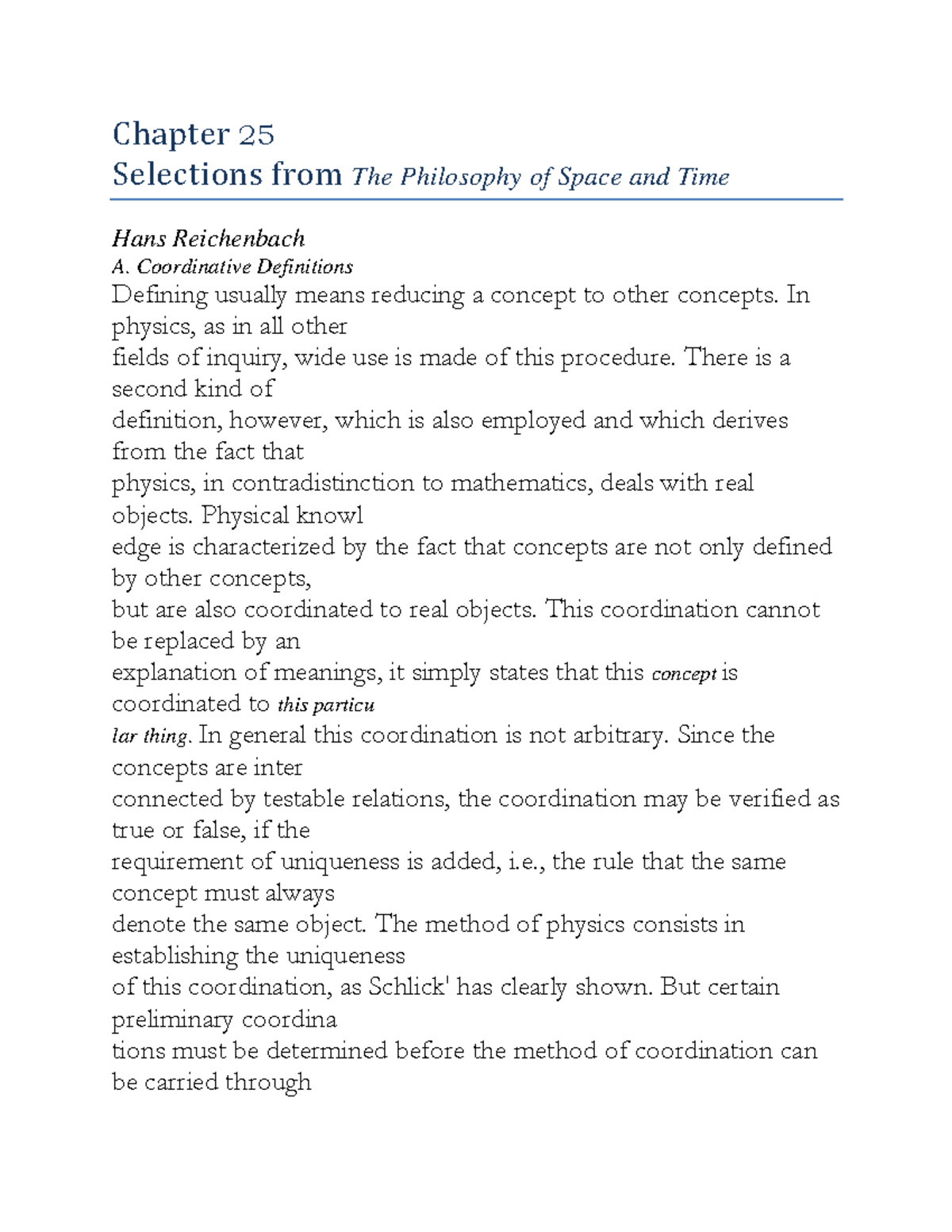 Chapter 25 Selections from The Philosophy of Space and Time ...