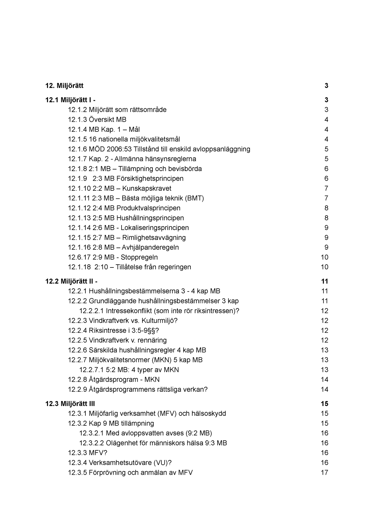 Miljörätt Pbl Miljörätt 12 Miljörätt I 121 Miljörätt Som Rättsområde 121 Översikt Mb 12 2823