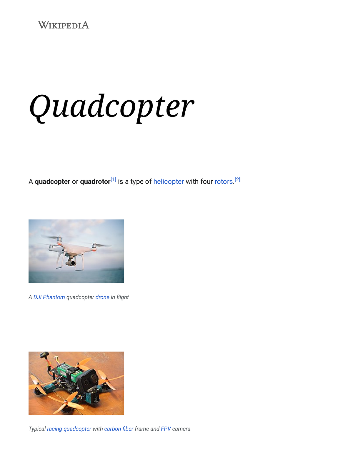 Quadcopter - Wikipedia