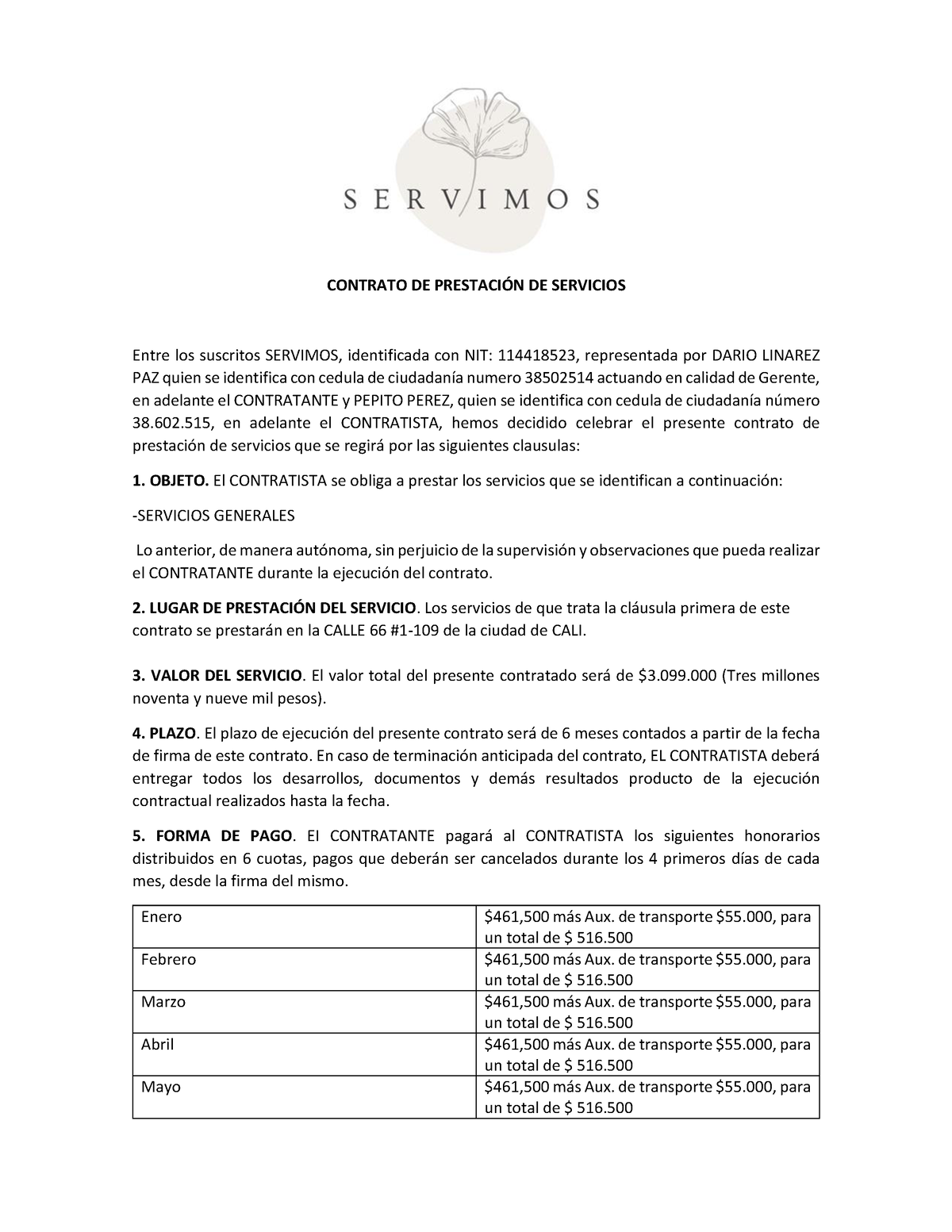 Contrato DE Prestación DE Servicios 2008 - CONTRATO DE PRESTACI”N DE ...