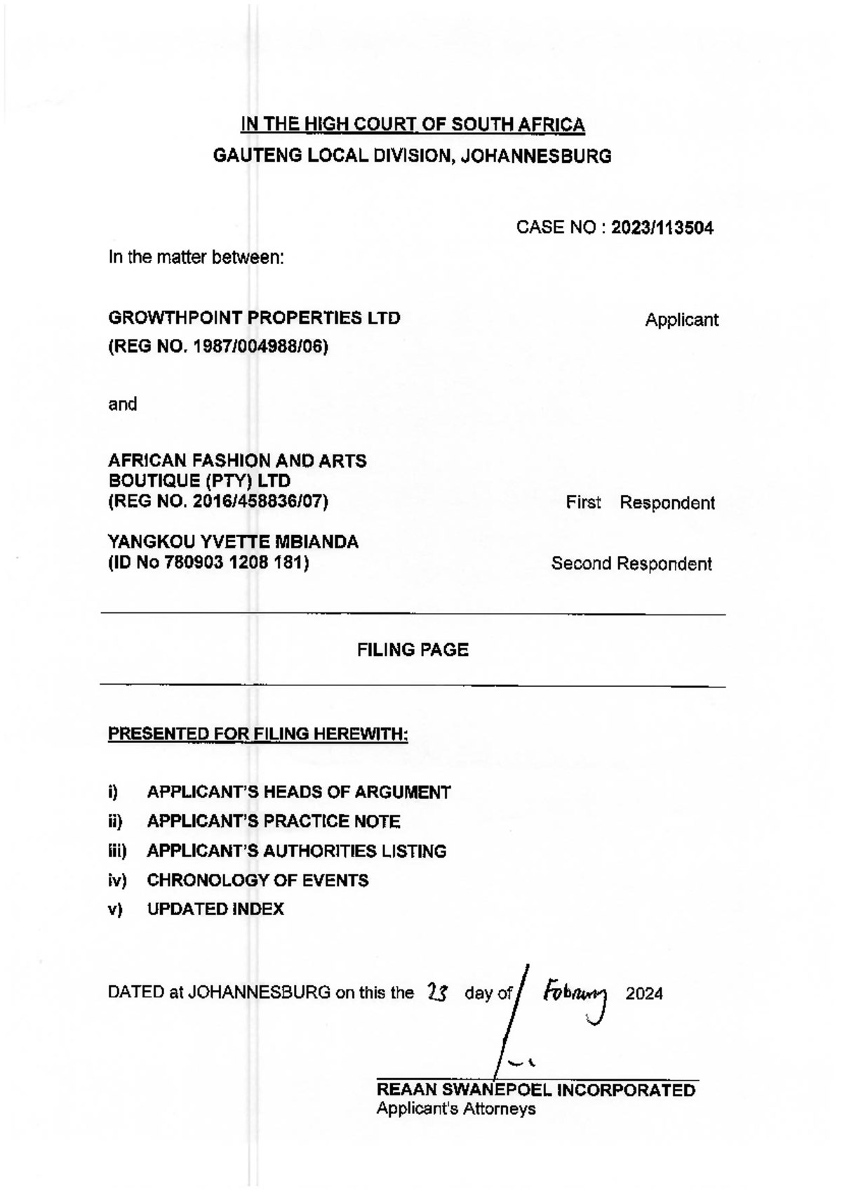 Filing page 2024022316044087 - CIV3541 - Studocu