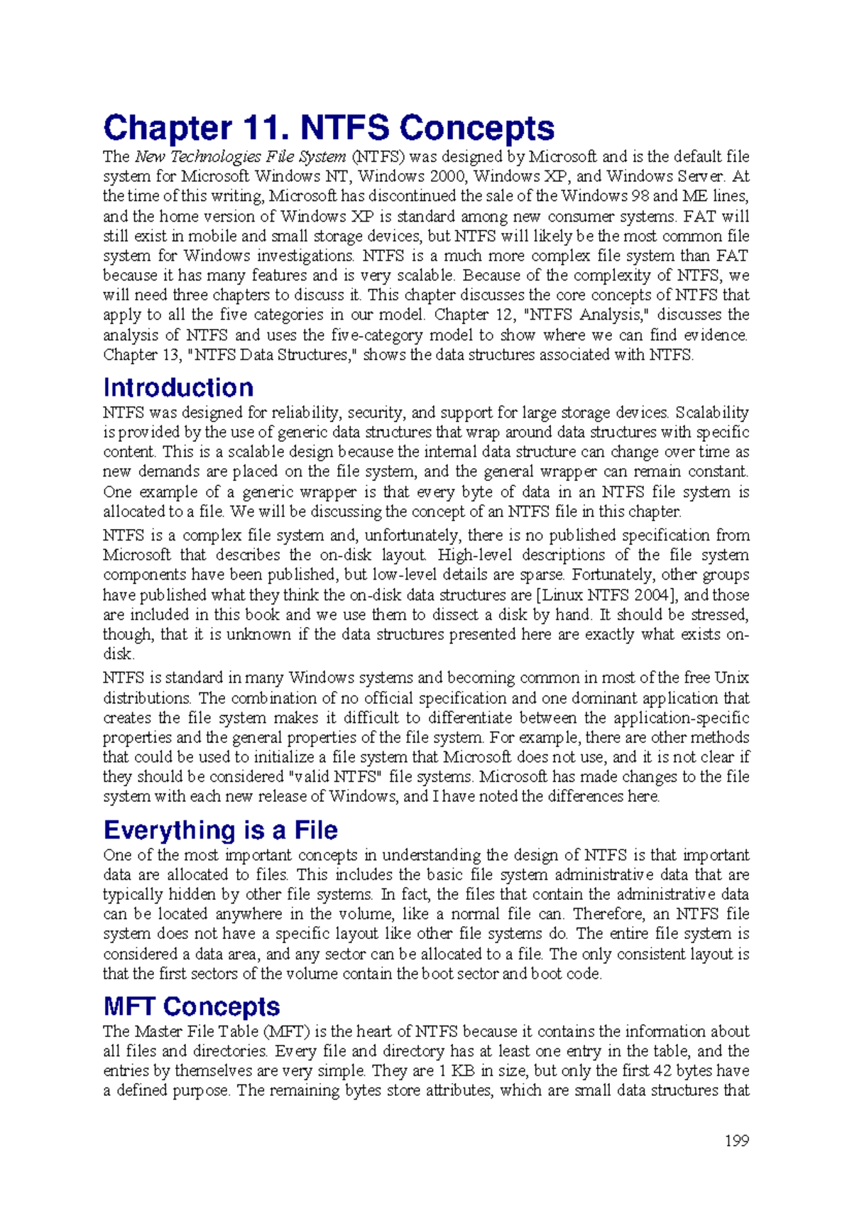 File System in Depth Assignment - Chapter 11. NTFS Concepts The New ...