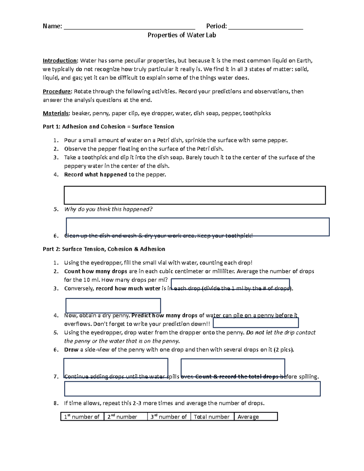 Properties of Water Lab combined Name