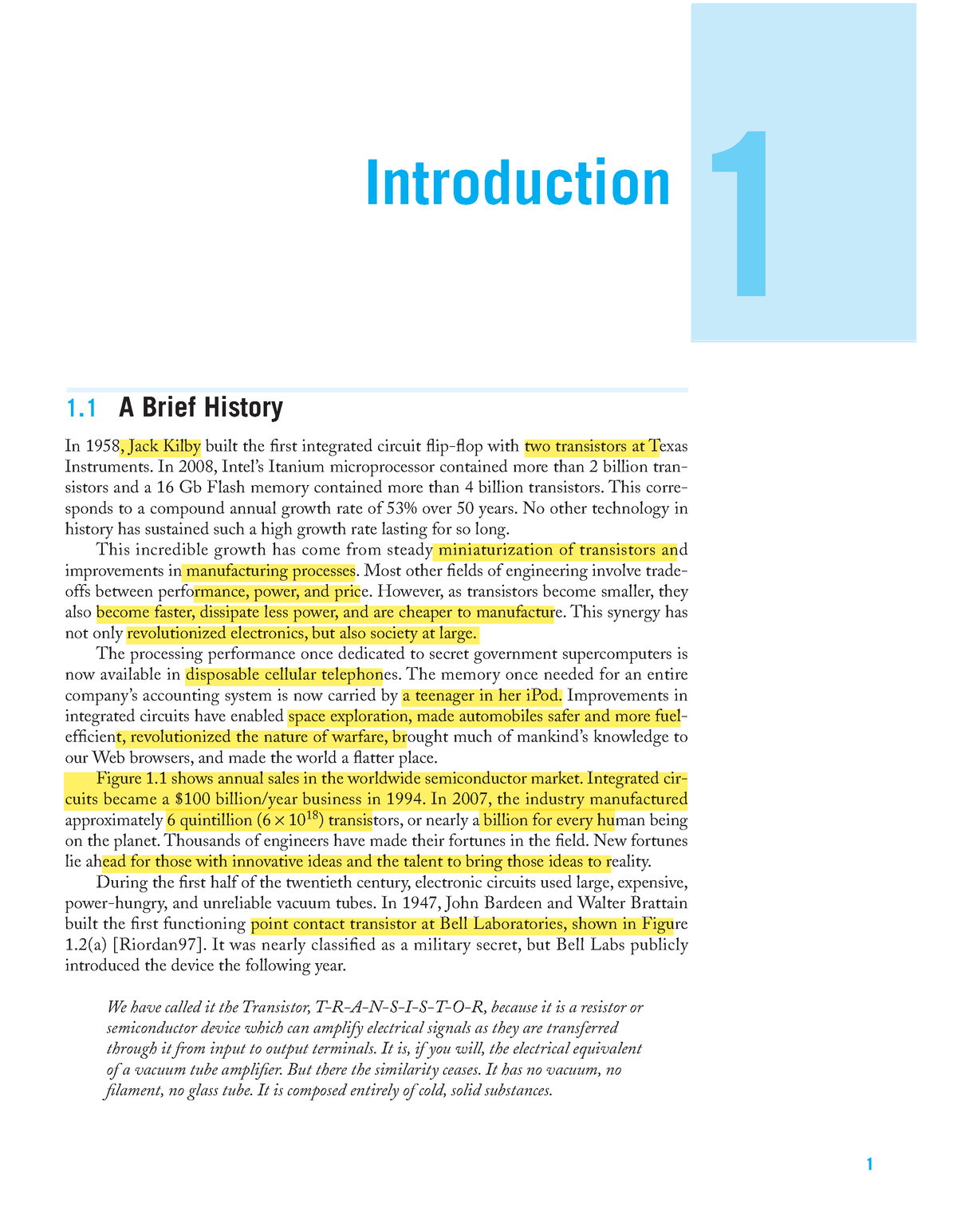 Mod1 Tb - Text Book Notes Of Module 1 VLSI Design - 1 1 Introduction 1 ...