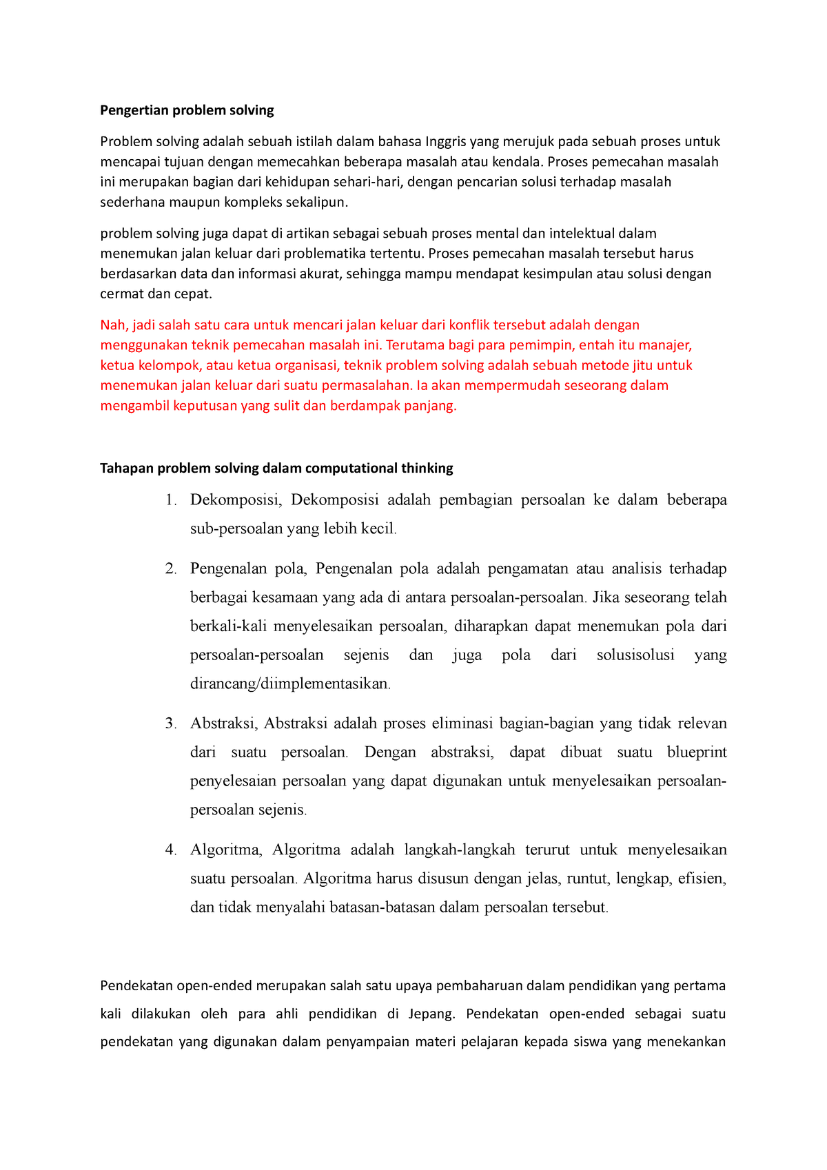 Materi Problem Solving - Pengertian Problem Solving Problem Solving ...