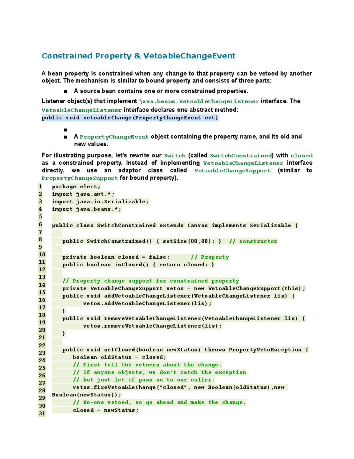 Java Programming Tutorial 109 - Constrained Property ...