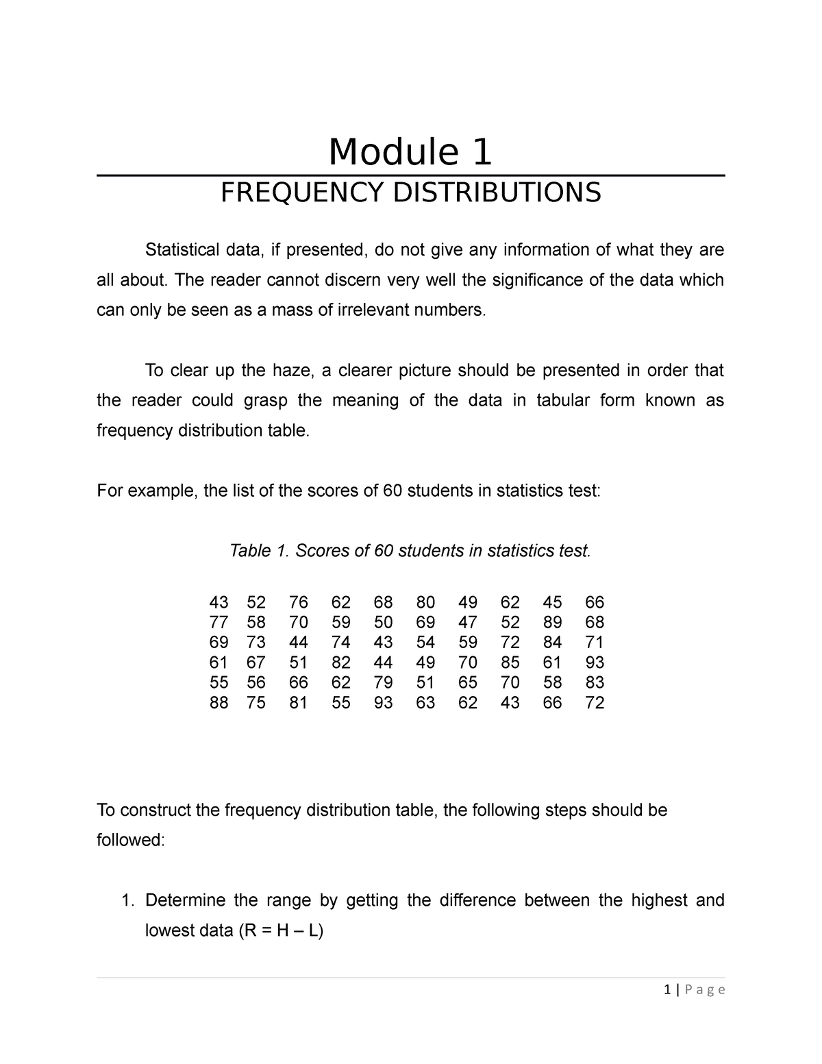 module-1-frequency-distribution-module-1-frequency-distributions