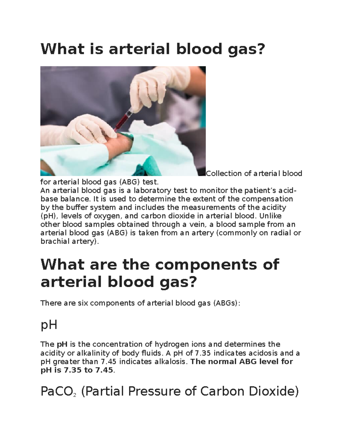 Fundamental arterial Blood Gas What Is Arterial Blood Gas Collection fundamental-arterial-blood-gas-what-is-arterial-blood-gas-collection