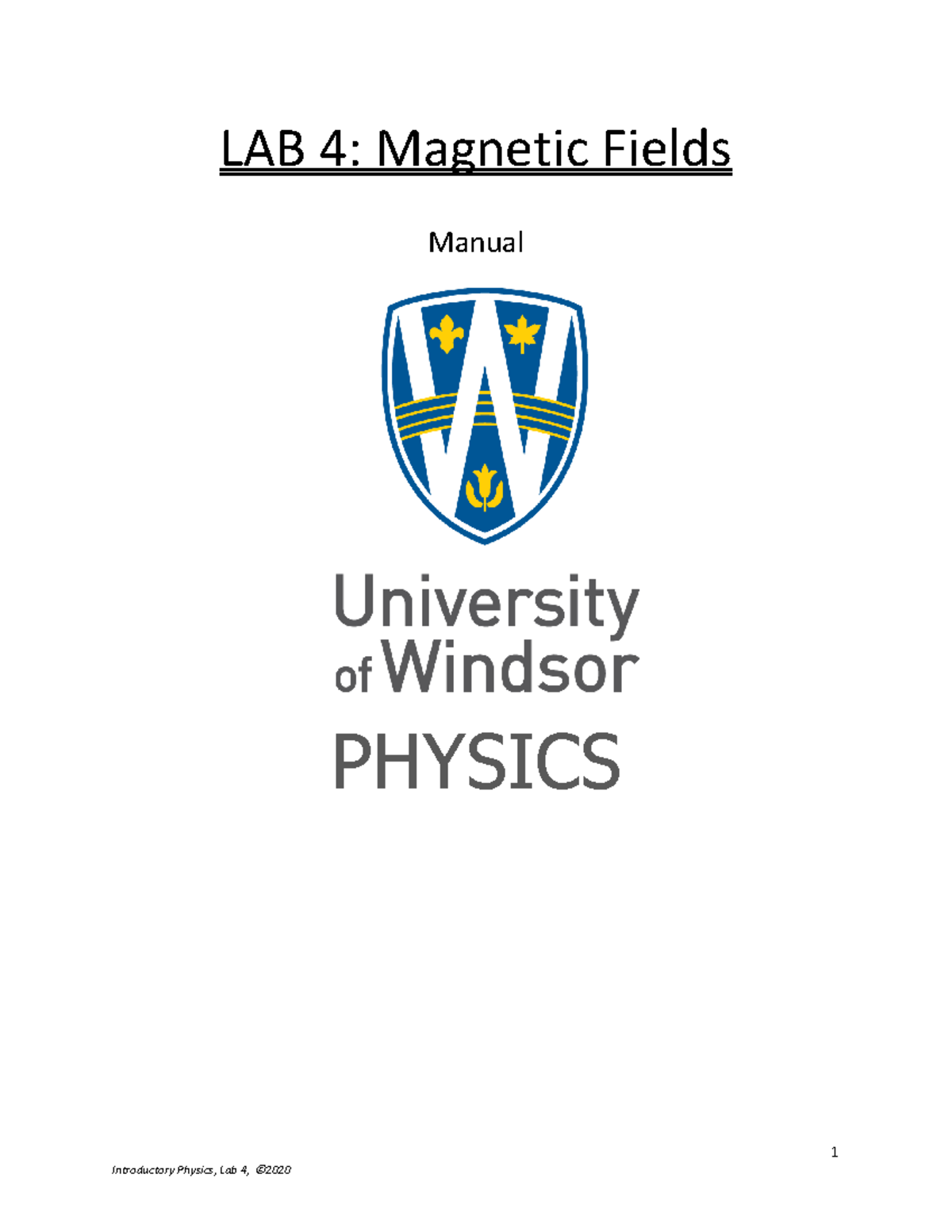 LAB 4 Fields Lab 4 of lab work 1 LAB 4 Fields