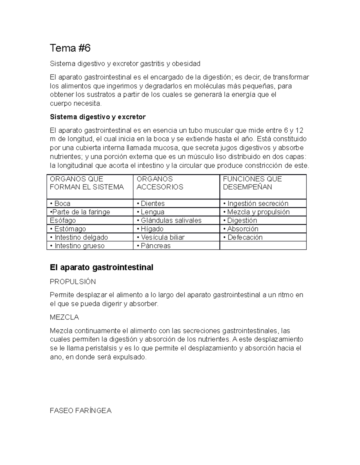 Tema #6 modulo 2 - info anatomia - Tema Sistema digestivo y excretor ...