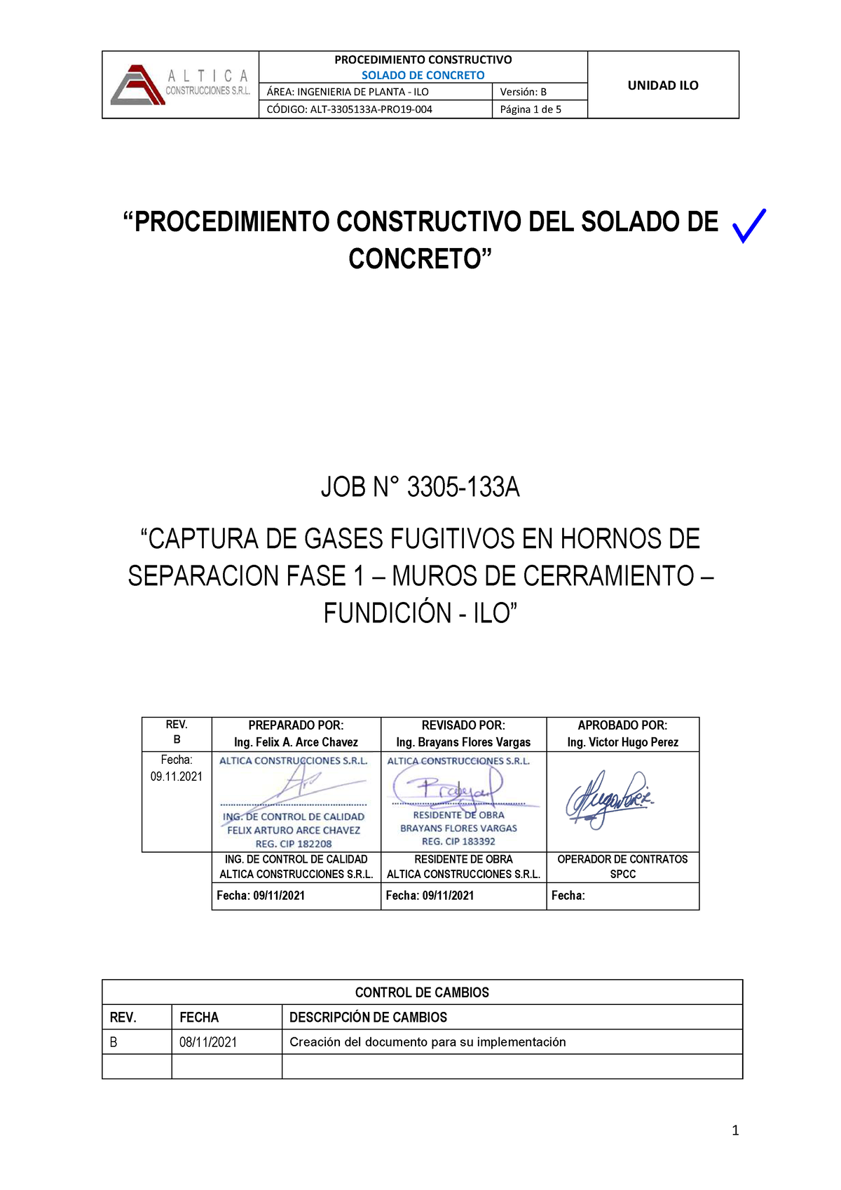 ALT-3305133 A-PRO19-004 B (Solado De Concreto) - SOLADO DE CONCRETO ...